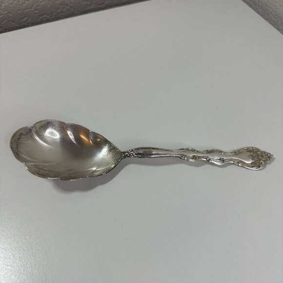 Vintage INTERLUDE International SilverPlate Fork/Scalloped Spoon Serving Set - Picture 2 of 16